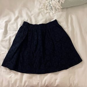 Navy Blue Lace Skirt